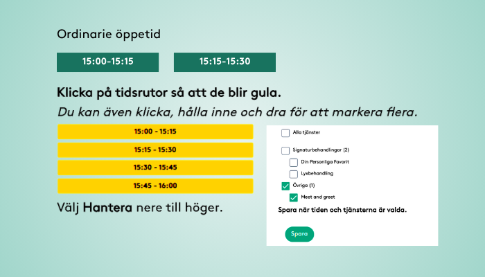 Styr din kalender som ett proffs: specialöppettider i Bokadirekt